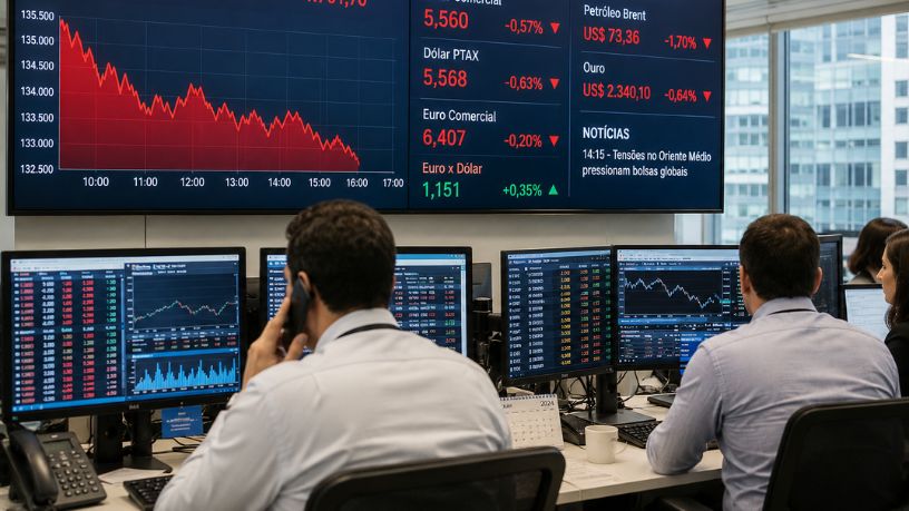 Ibovespa recua em meio à tensão no Oriente Médio e investidores redobram atenção ao mercado